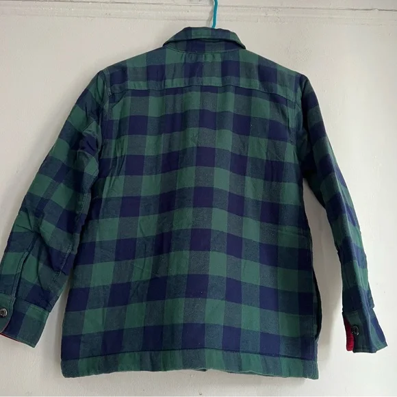 Tommy Bahama Flannel Shirt Jacket Boys X-LARGE 14 sherpa lined Shacket plaid